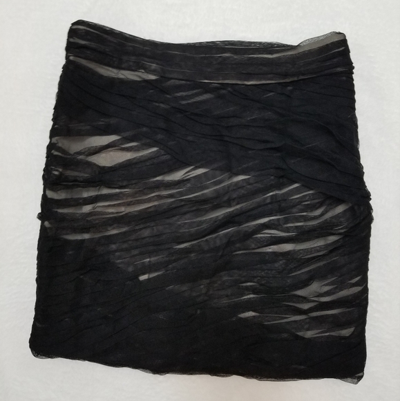 Armani Exchange Mesh Overlay Mini Skirt - Picture 1 of 3